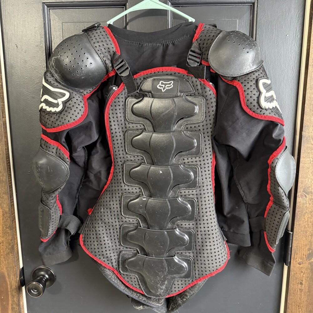 Fox Racing Titan Sport Jacket 95037 Motocross Body Armor Black Unisex XXL Youth